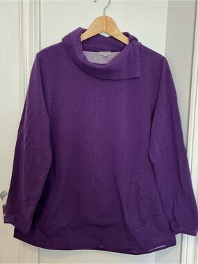 Talbots Purple Funnel Neck Sweater Size 1X
